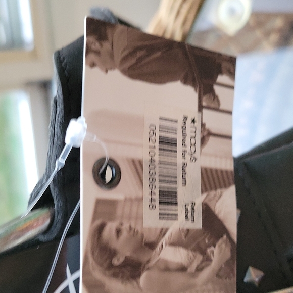 B.Makowsky black leather with silver studs shoulder bag - Picture 6 of 16